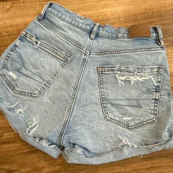 American Eagle Striged Relaxed Shorts Distressed Size 00 - Picture 5 of 6